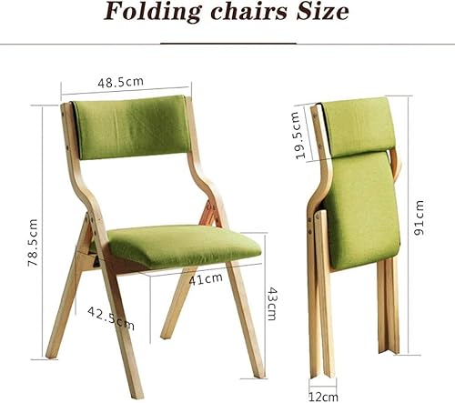 Miniatura 1 de EUKKIC Silla plegable de madera individual para adultos resistente, sillas plegables de madera con asiento acolchado, para el hogar, comedor,