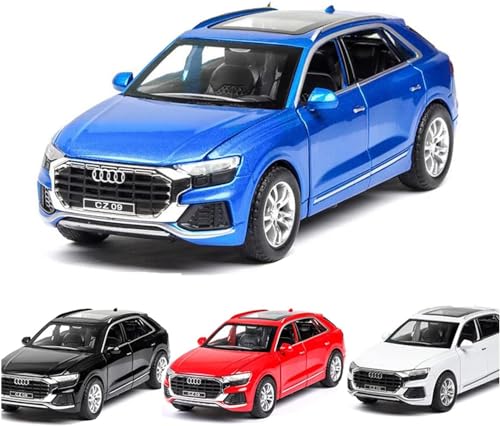 Image of Invite Enterprise Diecast Model Metal Pull-Back Car with Sound Light and Opening Doors: A Kids' Toy Vehicle Gift (1:32 Audi Q8 - White)