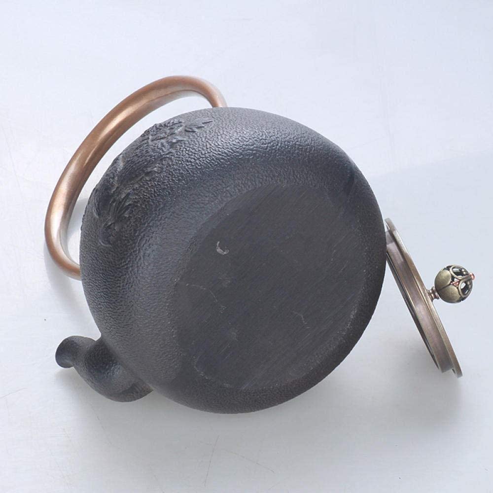 Tetera Tetera De Hierro Fundido De 1300ML, Tetera De Hierro Fundido, Tetera Gruesa, Cubierta De Tetera De Cobre Tetera Hierro Fundido