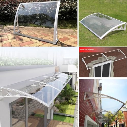 Auvent de porte en polycarbonate premium à haute capacité de charge rigide - 8
