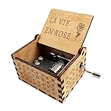 [ Abgerundete Ecke Design ] Handkurbel spieluhr verwendet abgerundete ecken Design, sieht prägnanter aus, ohne scharfe ecken, abgerundet und glatt.