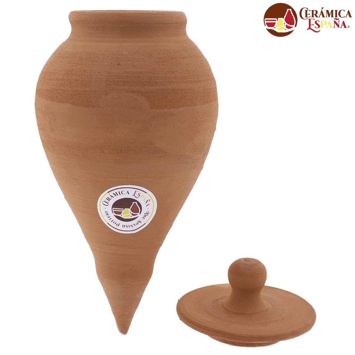 CERÁMICA ESPAÑA | Dispensador de Agua | Sistema de riego | Riego automático | Riego por goteros | Pack x3 Modelo J03 | 2 litros | Eco | 100% Hecho a Mano | 16x16x32 cm