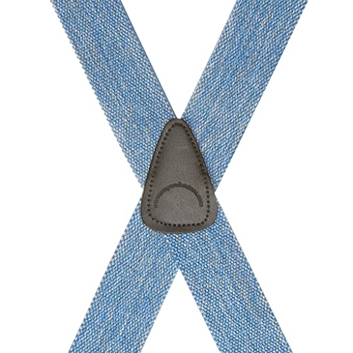 Suspender Store Denim Suspenders - 1.5 Inch Wide Clip 42" For 5'0" To 5'9" Tall #TOP2