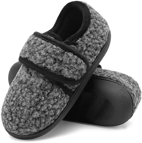 Bigwow Kids Boys Comfy Warm Indoor House Slippers Fleece Memory Foam Shoes