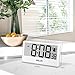 BALDR Digital Clock with Internet Time - WiFi Alarm Clock Battery Operated with Large Digital Display Internet Time, 12/24 Switchable, with Backlight, Auto Sync to Wi-Fi Weather Station, White