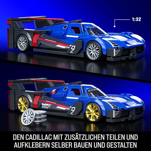 ​Mattel Brick Shop Hot Wheels Speed Serie Bauset, Cadillac Project GTP Hypercar mit 236 Teilen… – Ansicht 3