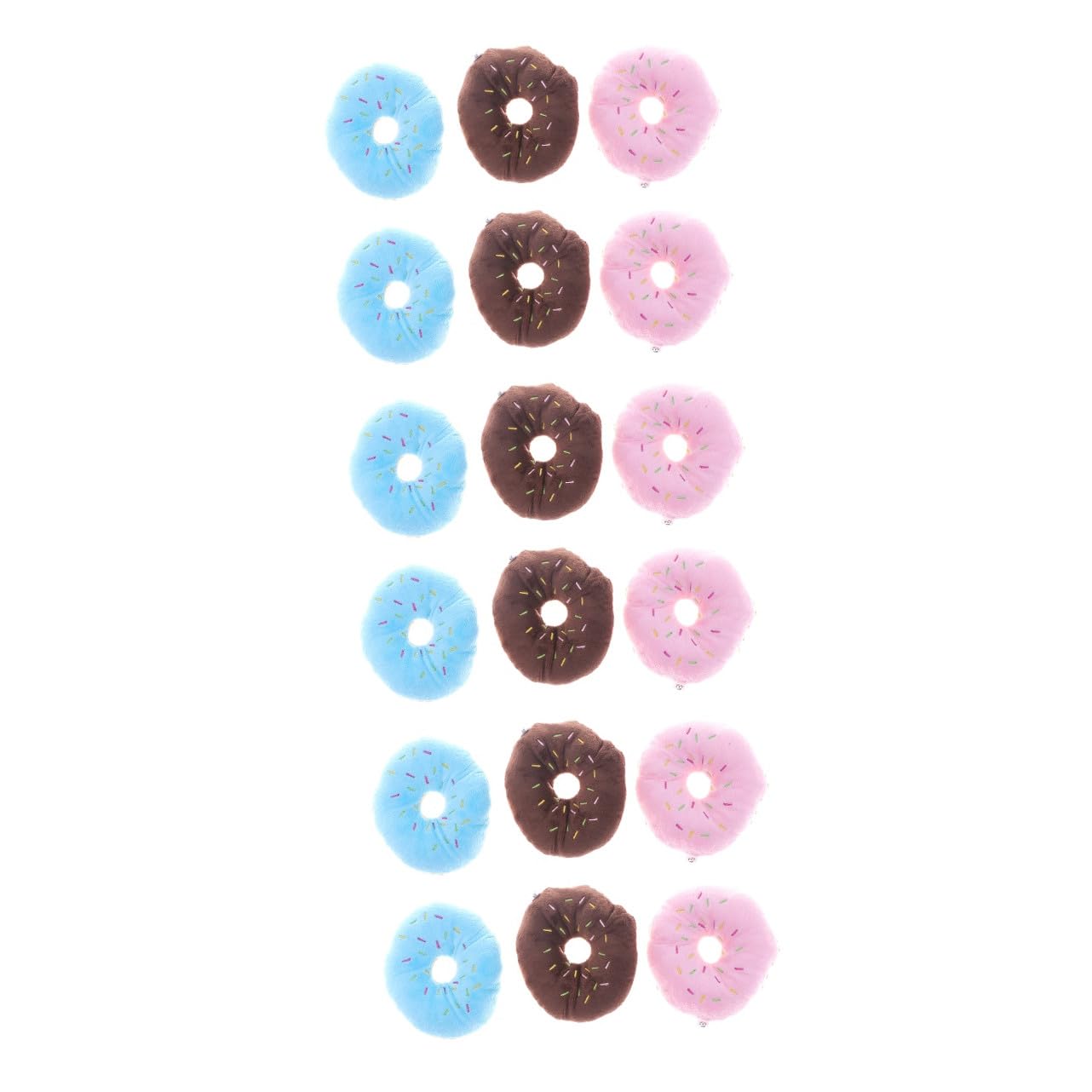 FRCOLOR 3 Sets Hundekauspielzeug Plüsch-Donut Quietschspielzeug Hundespielzeug Zum Apportieren Von Welpen Beißspielzeug Haustierkauspielzeug 6 Stück * 3