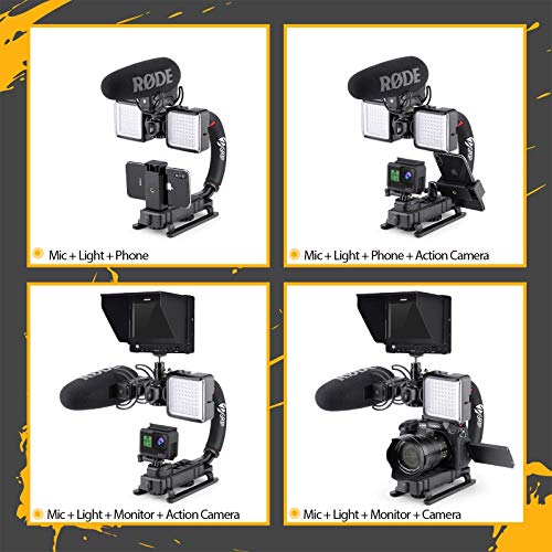 Zeadio Video Action Stabilizing Handle Grip Handheld Stabilizer with Cold-Shoe Mount for All DSLR Camera Camcorder by Zeadio - Image 5