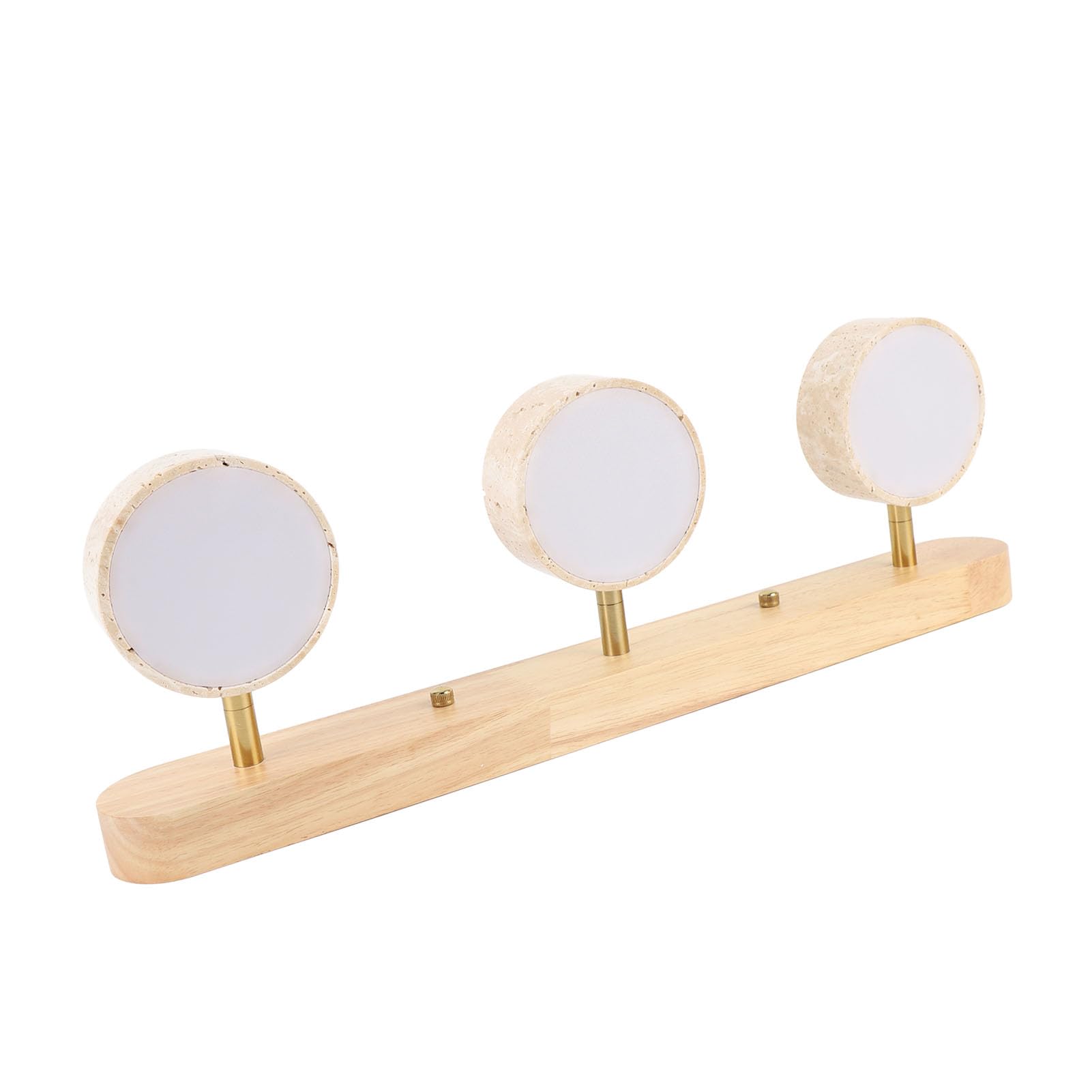 Topiky Moderna Lámpara de Tocador de Baño con 3 Luces sobre Espejo, Cuerpo de Madera con Pantalla de PC Cableada, Luz Cálida para Cocina, Vestidor, Entrada y Pasillo