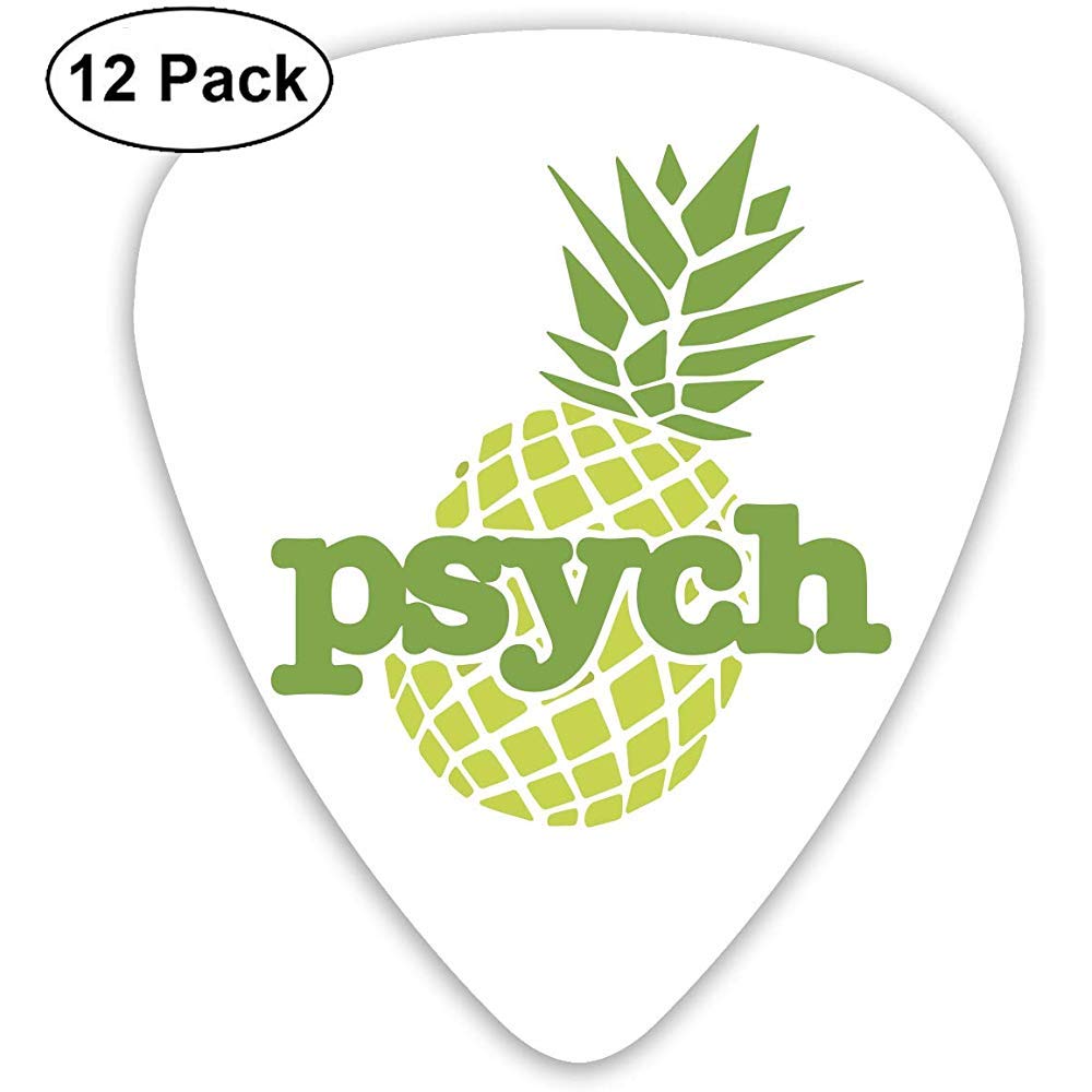 Psych Pineapple Unique Guitar Picks 12 Pack Plectrums for Musical Gift
