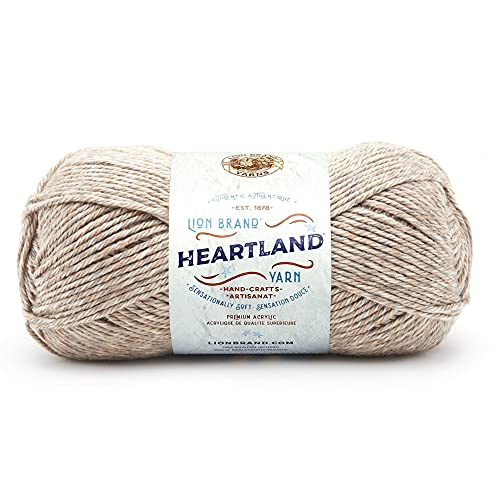 Image of Lion Brand Yarn Heartland Yarn, Worsted-Weight Yarn for Knitting, Crocheting, and Crafting, 1 Pack, Grand Canyon | Worsted Weight Everyday Basic Acrylic Knit & Crochet Fiber for Machine Washable Blankets, Sweaters, Shawls, Hats