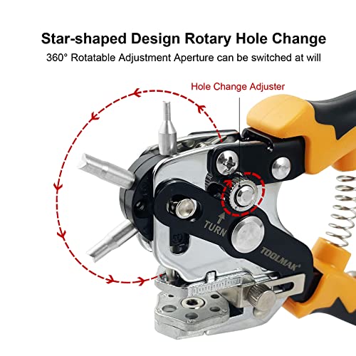 Leather Hole Punch Tools Multifunction Hole Puncher,Very Effortless Get Perfect Holes For Leather And Belt,Cardboard,Plastic,Creative Gifts For Diy Lovers #TOP4