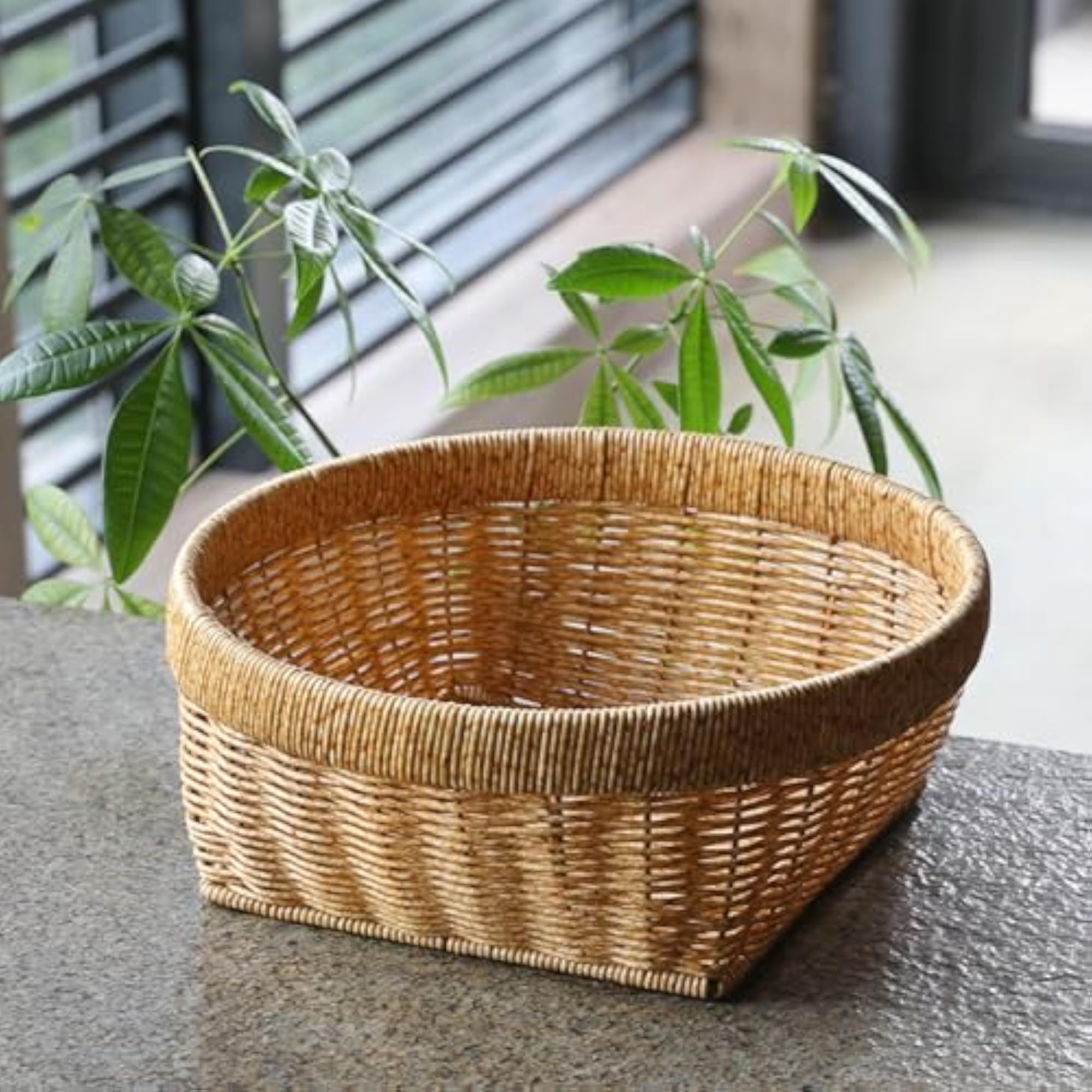 Hand Woven Basket Serving Basket for Snacks, Party Display