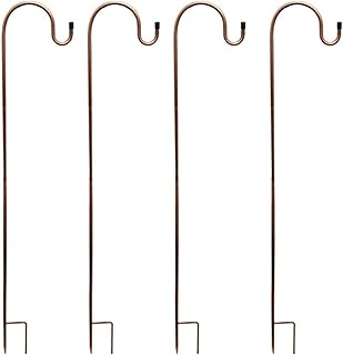 Ganci Da Pastore 4pack, Gancio Impiccato In Acciaio Resistente Alla Ruggine Resistente Per Appendere Luci Solari, Alimentatori Di Uccelli, Barattoli Di Muratura, Cesto Fiori, Luci Di Natale, Lanterne