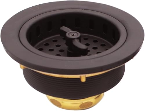 Miniatura 3 de Westbrass d2155Ala tuerca estilo grande cocina cesta colador wInSinkErator estilo eliminación Brida & Tapón, Oil Rubbed Bronze