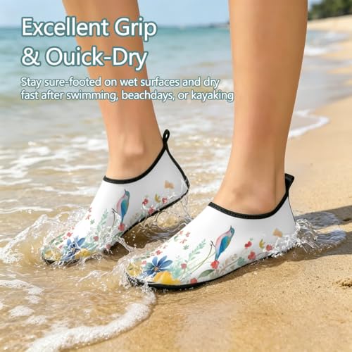 Zapatos acuáticos para playa y surf con diseño de flores para verano 5