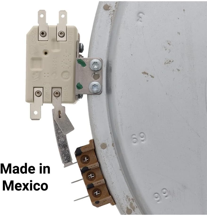 Radiant Cooktop Element Dual Stove Burner for GE JB640SR1SS JB640SR2SS JB640SR3SS JB640SR4SS JB640SR5SS JB640SR6SS JB640SR7SS JB640SR8SS JB645CP1BB JB645CP1WW JB645CP2BB JB645CP2WW