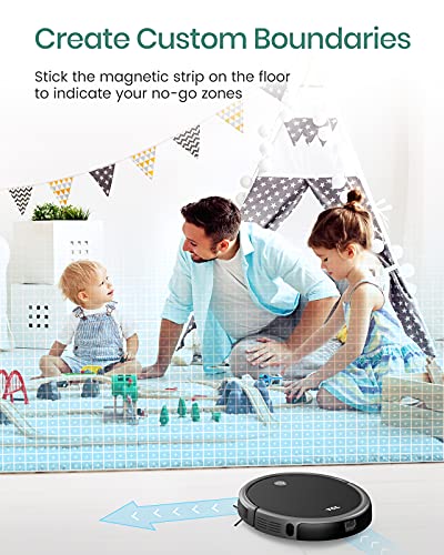 Image of TCL Sweeva 2000 Robot Vacuum Cleaner Ultra Slim 2.76inch, 2000Pa Suction for Pet Hair, Hard Floor & Medium-Pile Carpets, 150mins Runtime, Washable Filter, WiFi & Alexa /Google Enabled