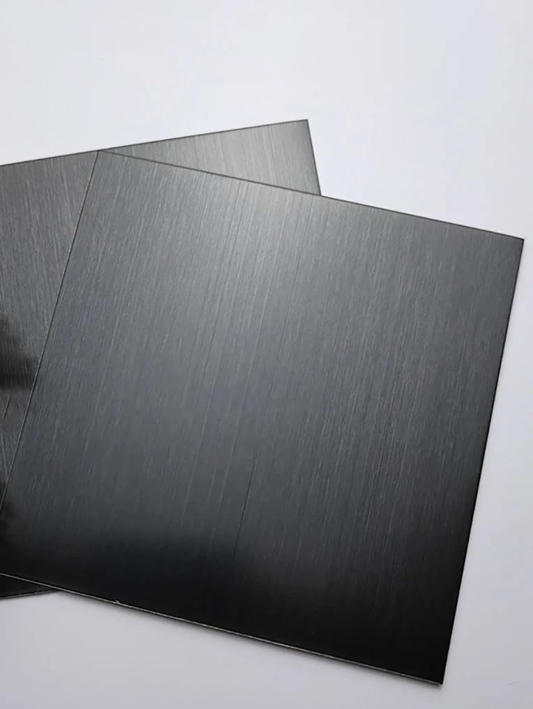 1 placa de acero negro 304, placa de acero negro, metal en blanco de acero inoxidable(200x200x1.15mm)