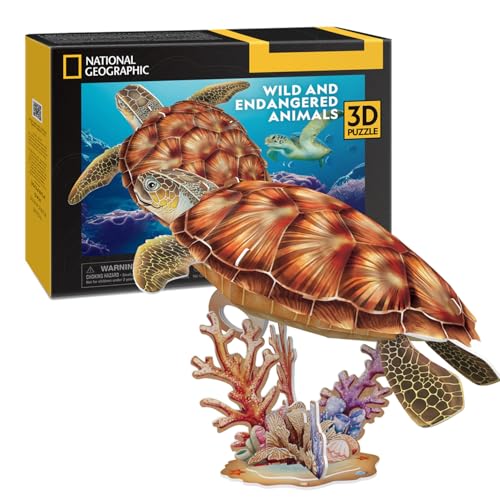 Party Town pour National Geographic - Tortue Marine | Puzzle 3D | Cadeau Garcon 8 Ans Ou Mas |...