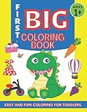  My First Coloring Book for Toddlers Ages 1-3: JUMBO Pages ! Animals,Dinosaurs,Clothes,Fruit,Vegetables,Snowboard and More . For Kids Ages 1, 2, 3 & 4 .