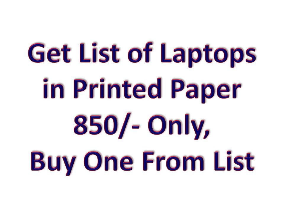 Image of Laptop 65% Discount, Get Brochure or Booklet Paper in 850 /- Only, Buy One Laptop Starting from 20,000 /- Rupees