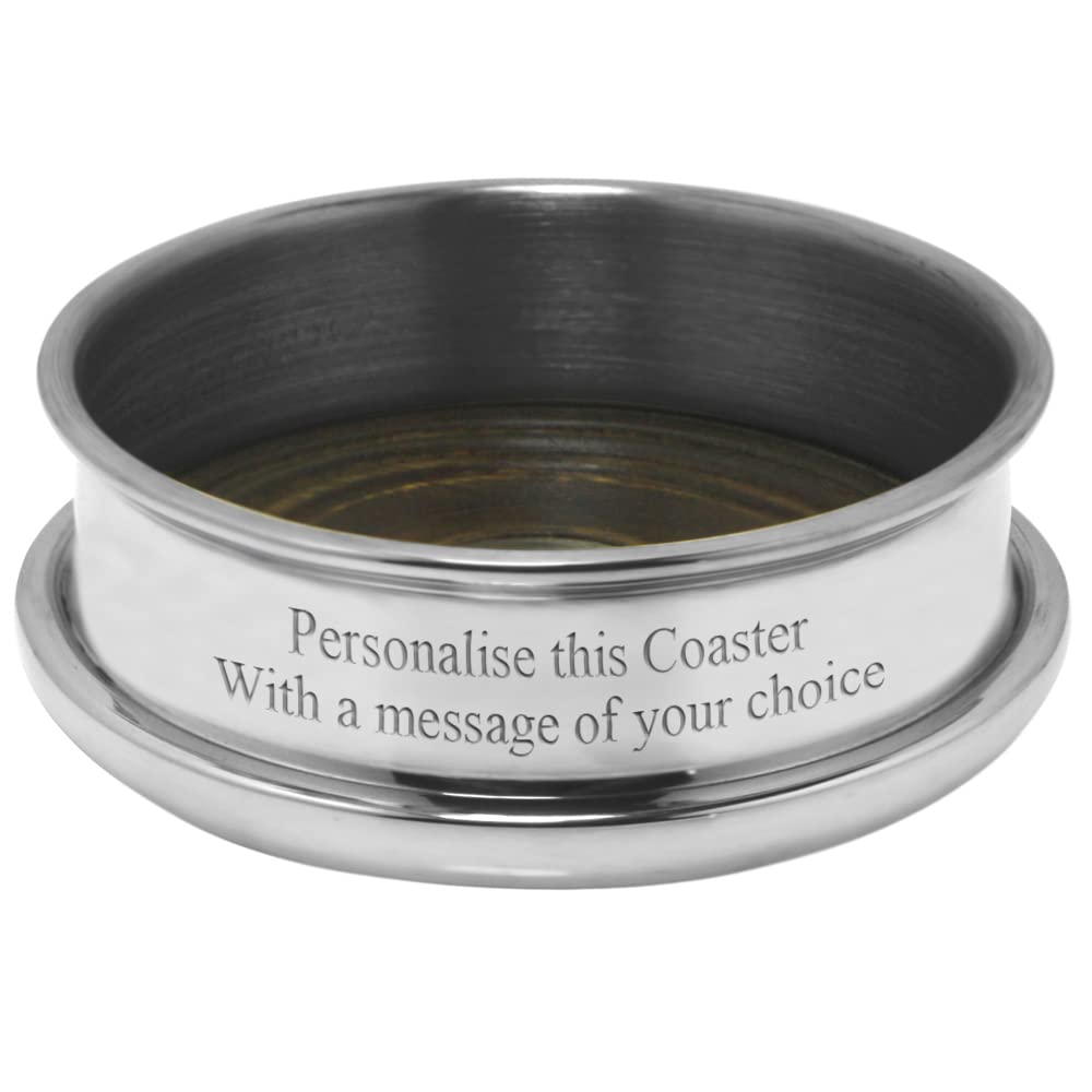 English Pewter Company Wine Bottle Coaster. Personalised with Free Engraving [WG301]