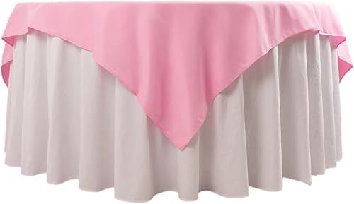 Miniatura 6 de Mantel cuadrado de poliéster color champán de 70 x 70 pulgadas, para bodas, fiestas, eventos, recepción, catering, suministros de decoración del