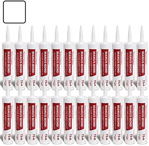 24X Manus-Bond 73-A Fix/Repair Sealant Sealer 300ML Silicone Rubber White