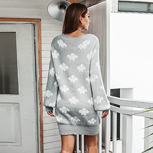 Robe pull ample fluide imprimée pour masquer les rondeurs avec élégance - 2