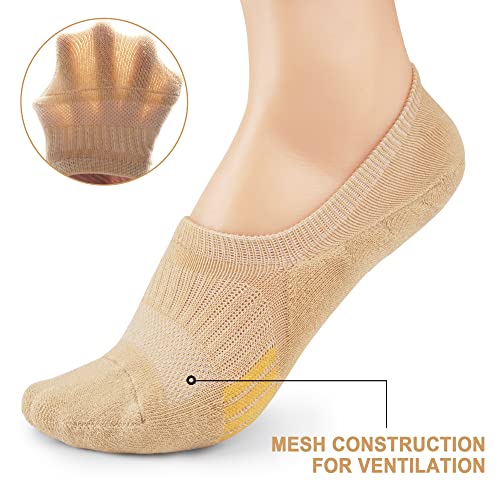 Image of Gonii Womens No Show Socks Athletic Ankle Socks Cushioned Running Low Cut | Breathable fabric, Reinforced toe heel, Thick sole pad, Anti-slip heel grip, Sweat-wicking, Anti-shrink, Sport & casual wear