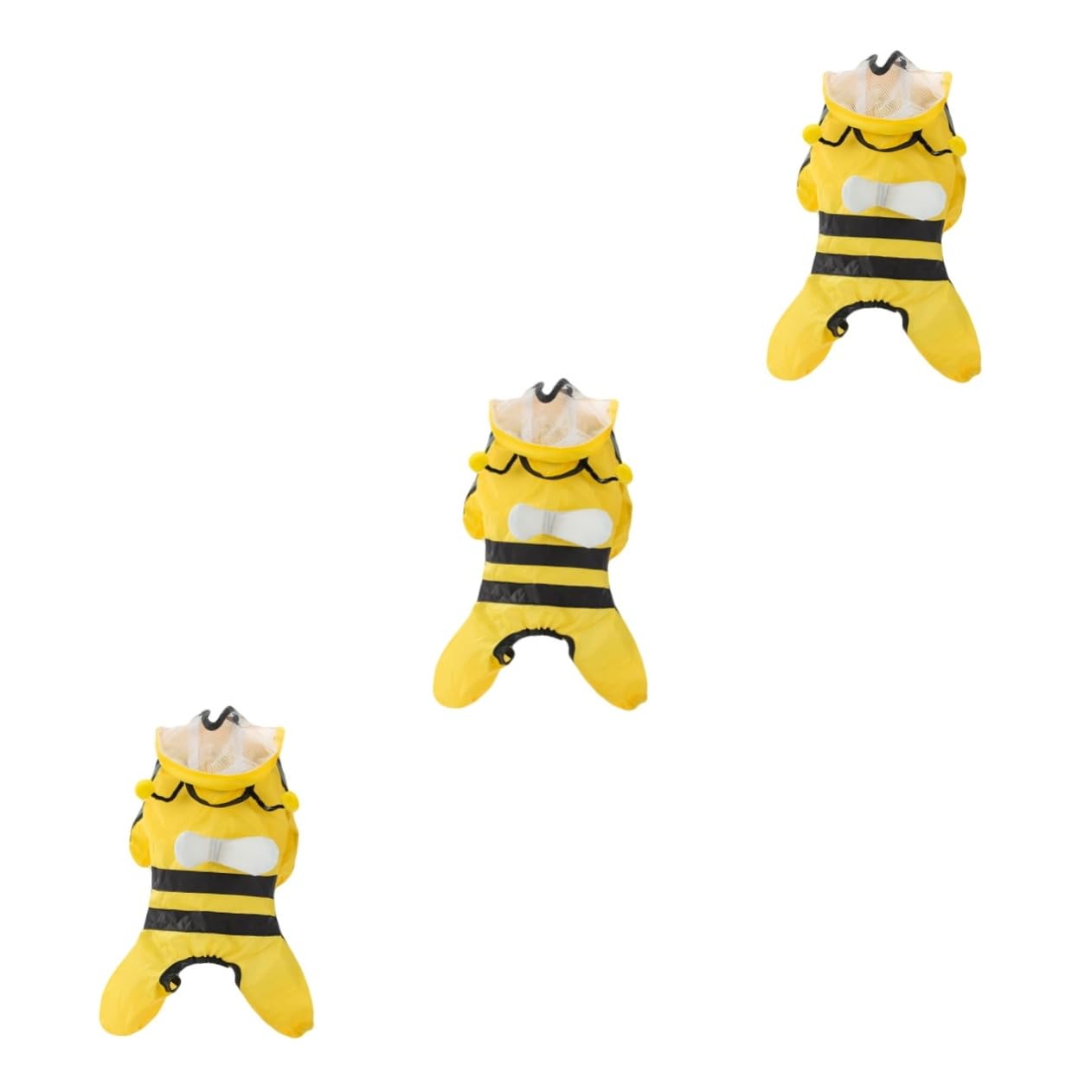 Angoily 3pièces Manteau De Pluie pour Chien Abeille avec Capuche Vêtement Étanche Et Léger pour Chiens De Moyenne à Petite Poncho Pratique pour Jours Pluvieux Et Neigeux