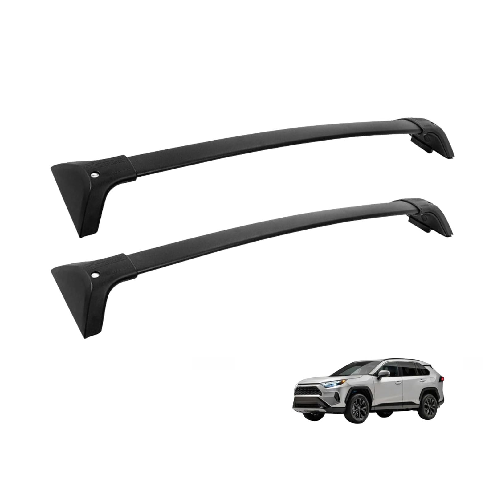 Barras transversales de aluminio aerodinámicas para rieles de techo Toyota RAV4