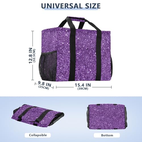 Shining Waterproof Tote Bag,Multi-Purpose Kitchen Reusable Grocery Bags, Travel, Beach & Laundry Organizer 15.4 X 9.8 X 12.8 inch3