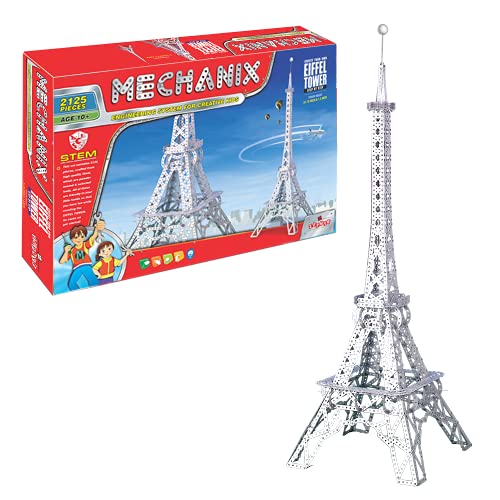 Image of Mechanix Eiffel Tower, STEM Toy, Building and Construction Set, Miniature Wonder for Boys and Girls Age 7+ Years