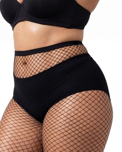 Image of CharnmRose 2 Pairs Women's Footless Fishnet Tights High Waist Fishnets for Women Fishnet Stockings