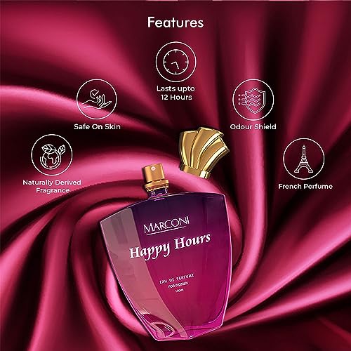 Image of Marconi Happy Hours Casual Eau De French Perfume For Women - 100 ml