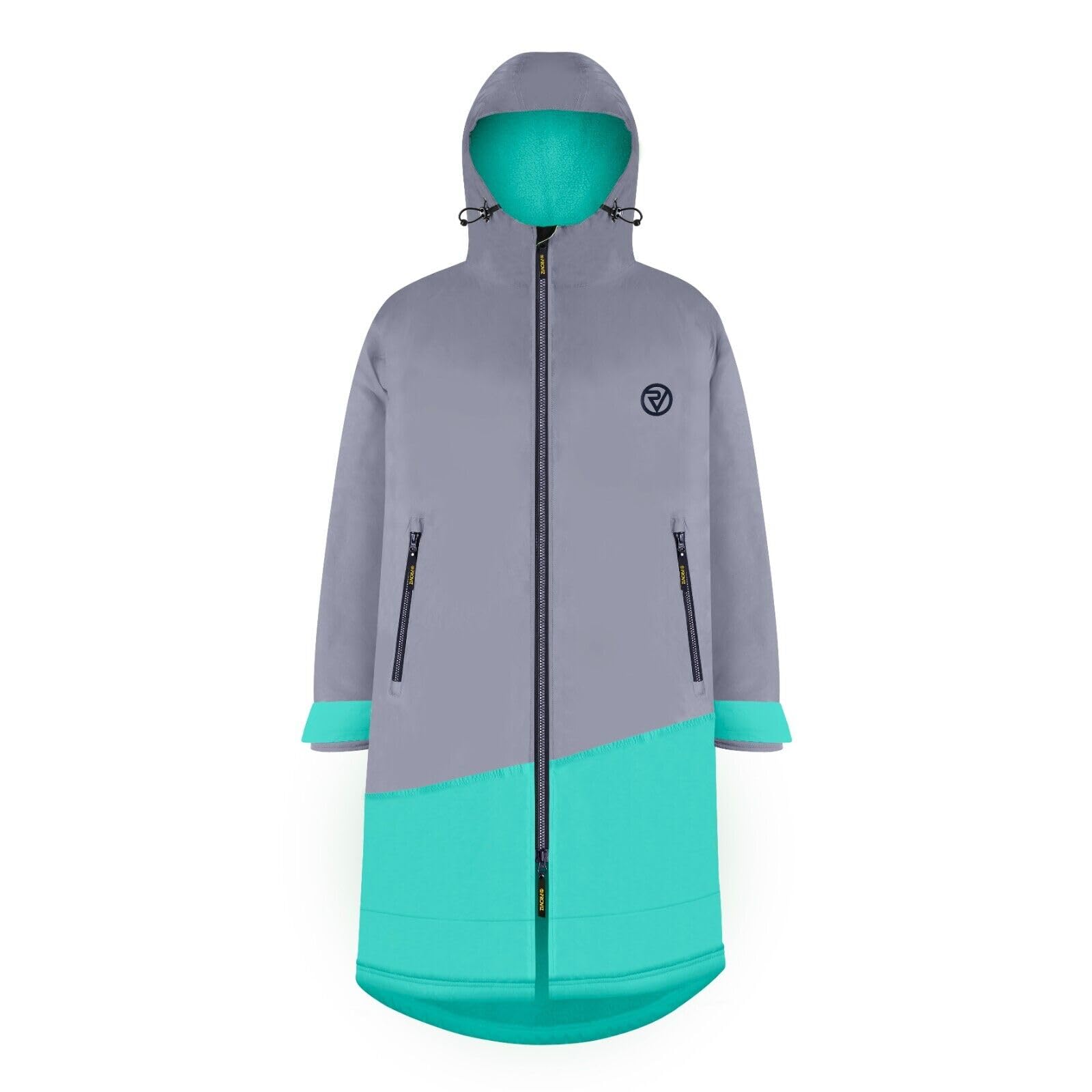 Proviz Unisex Ocean Teal Reflect360 Explorer Sherpa Fleece-Lined Reflective Waterproof & Windproof Full Zip Changing Robe, S/M