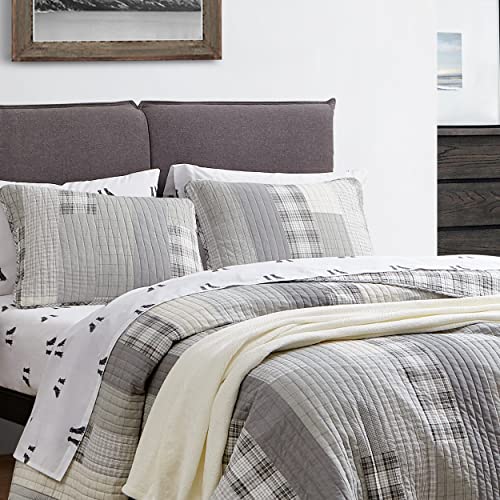 Eddie Bauer Home - Queen Quilt Set, Cotton Reversible Bedding With Matching Shams, Home Decor For All Seasons (Fairview Grey, Queen) #TOP5