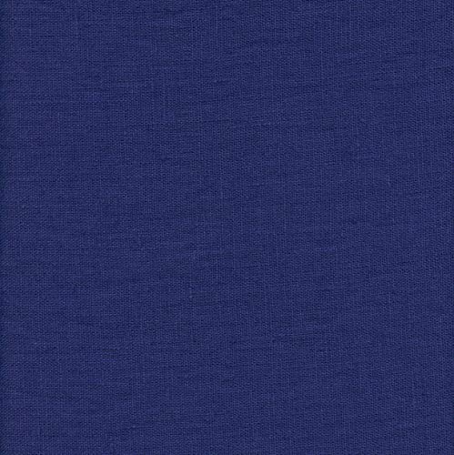 Textiles français Tissu 100% Lin lavé de France avec Un Toucher Doux – Bleu Indigo – Largeur env. 145 cm (par mètre linéaire)
