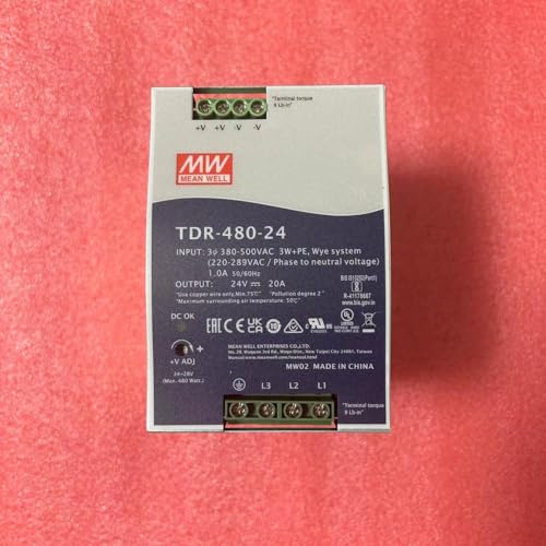 Mean Well TDR-480-48 480W Three Phase Industrial DIN Rail with PFC Function TDR-480 48V 10A