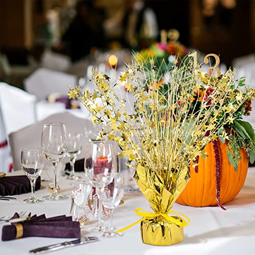 Crowye Metallic Foil Spray Centerpiece Party Golden Star Foil Spray Centerpiece Table Decoration Gleam 'N Burst Centerpieces Metallic Table Centerpieces For Birthday Party Season Holiday (6 Pieces) #TOP4
