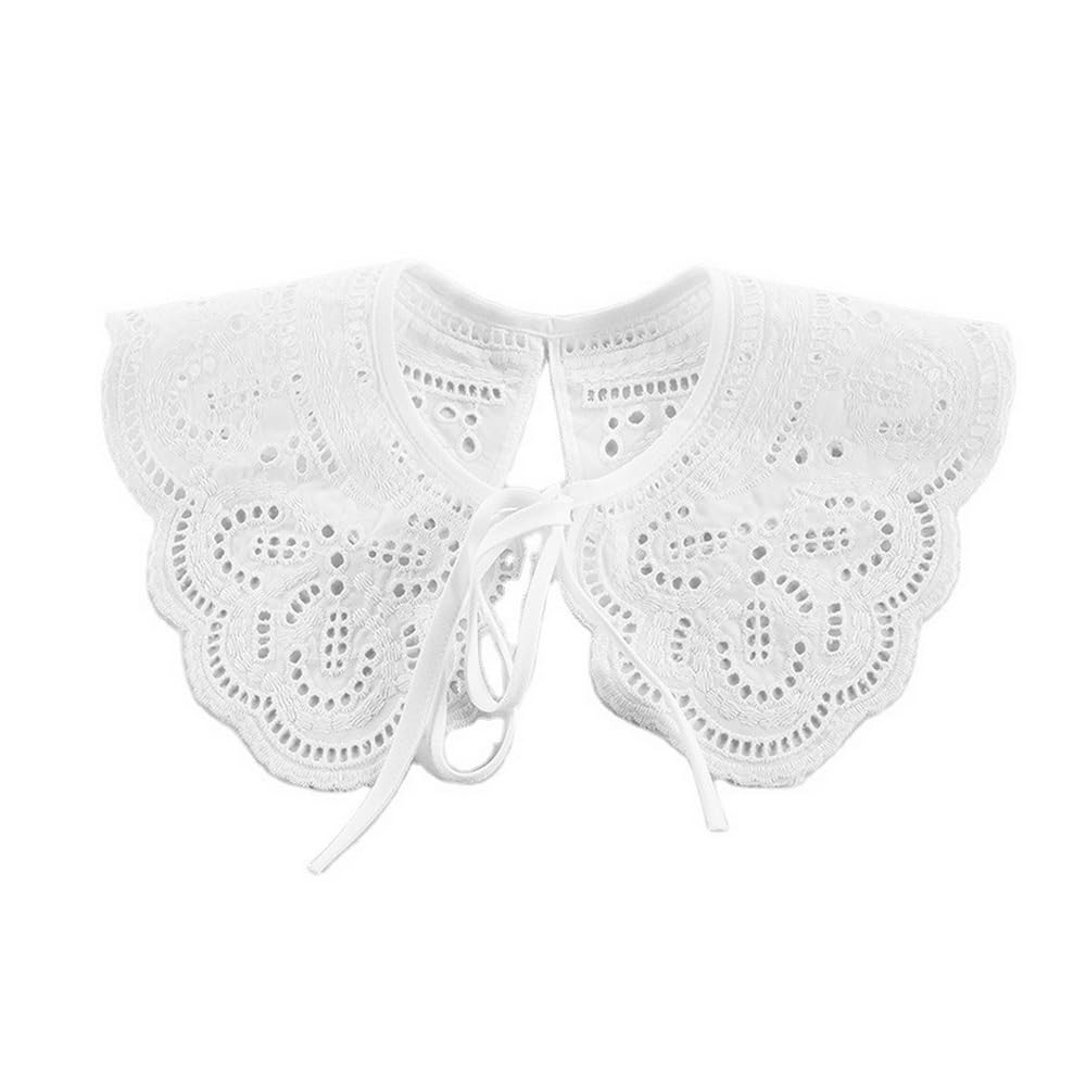 Collar falso desmontable para mujer, con bordado, mini capa, cuello de dickey