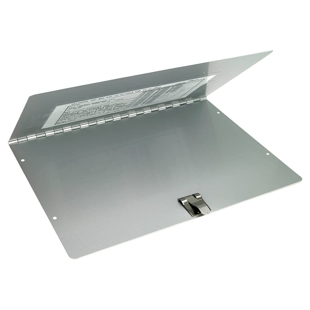 Slim Trailer Document Holder, Aluminum Folder, Spring Clip