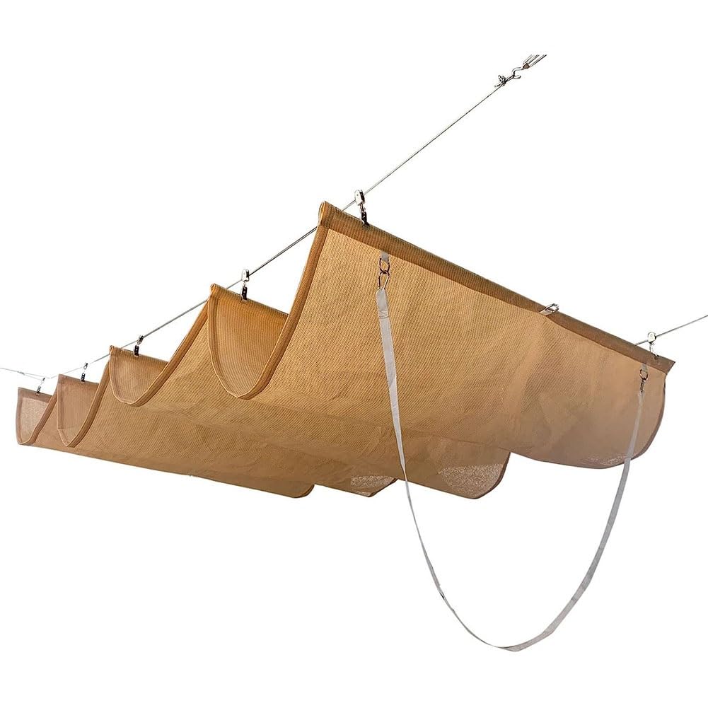 Ausziehbare Pergola Schattenabdeckung, Outdoor Vordach Markise für Terrasse, Veranda, Hof & Garten, Schiebe-Draht-Design, Wellen-Sonnenschutz