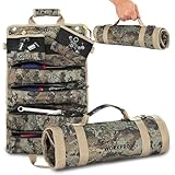 WORKPRO Roll Tool Bag with Detachable Pouches, Heavy Duty Organizer - 6 Pockets, for Mechanics, Electricians, Plumbers & Carpenters - Camo