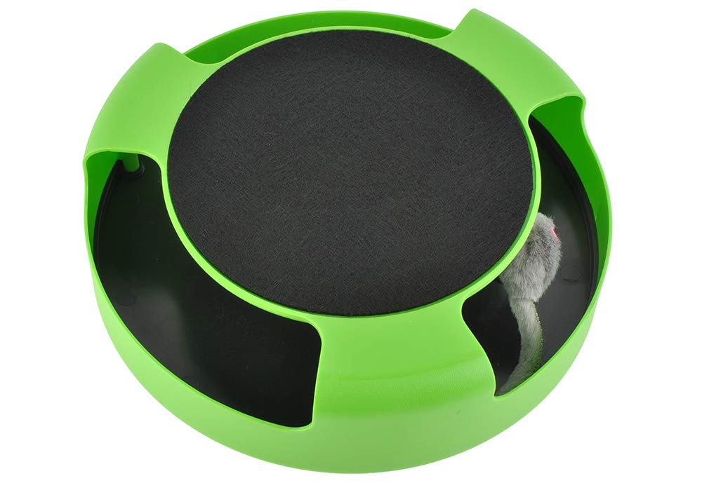 ISO TRADE Pielęgnacja paznokci dla kotów Cat Toy Catch The Mouse Plastic Plush Scratching Plate Entertainment # 5404