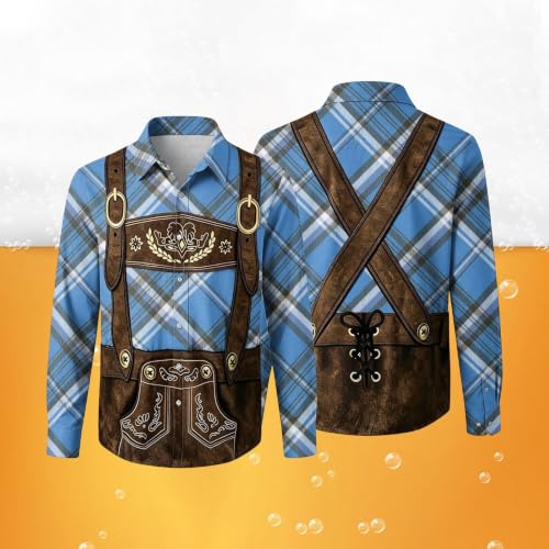 Chemise pour hommes Oktoberfest une finition Trachtenhemd haut de gamme