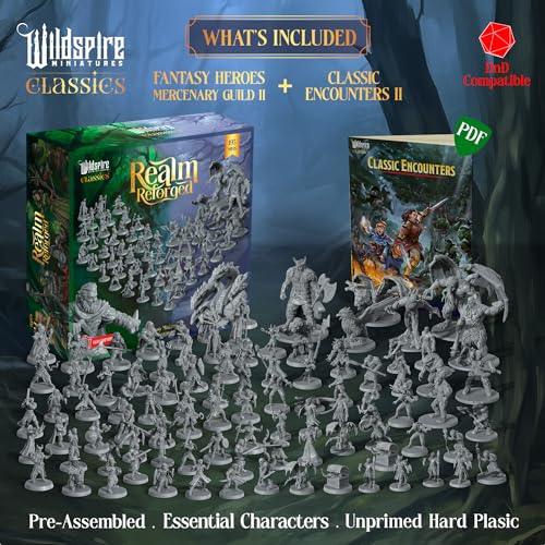 The Realm Set - Grey Version - 195 minis - Heroes, Monsters, NPC for DND Miniatures Bulk I 28mm Dungeon Dragons D&D Miniatures I DND Minis D&D Figures I Pathfinder, Realm Reforged by Wildspire - Image 3