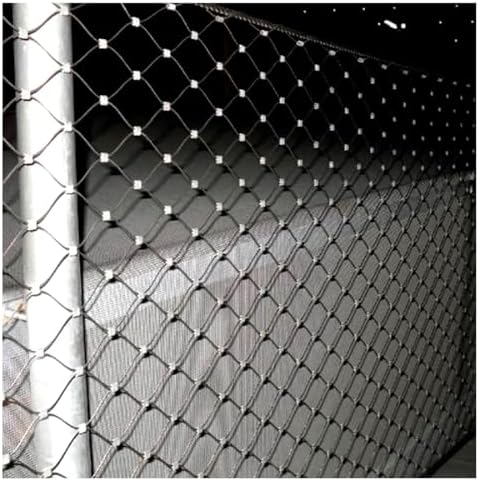 Stainless Steel 304 Wire Rope Mesh - Flexible Garden & Farm Decorative Fence, Roof Anti-Fall Net, Plant Climbing Net, 6400 lbs Tensile Strength, 2mm, H0.8xL7m/H2.62xL22.9